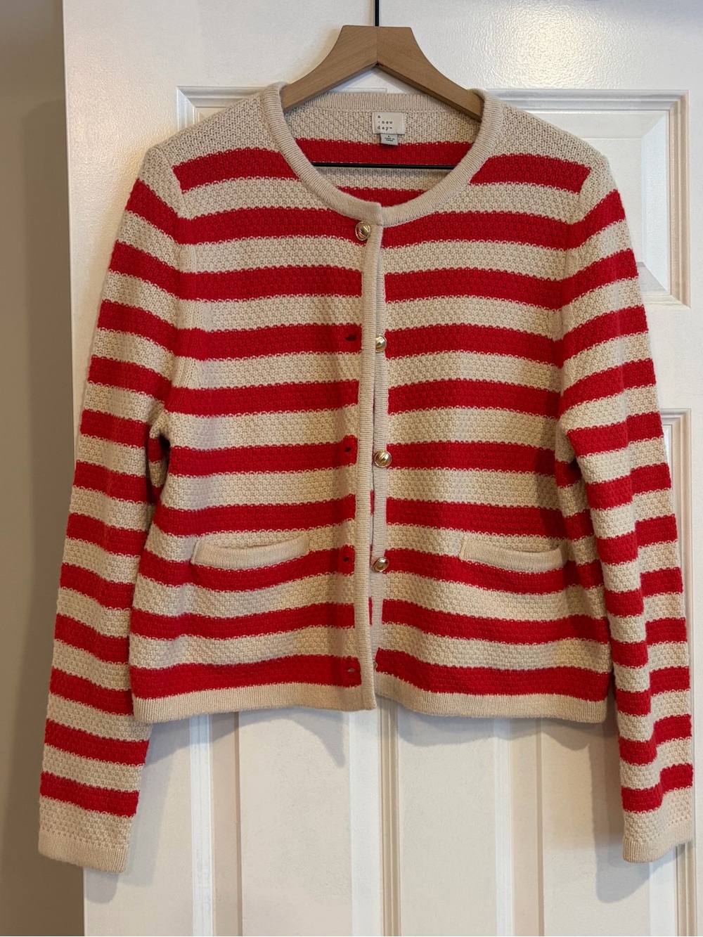 striped cardigan sweater